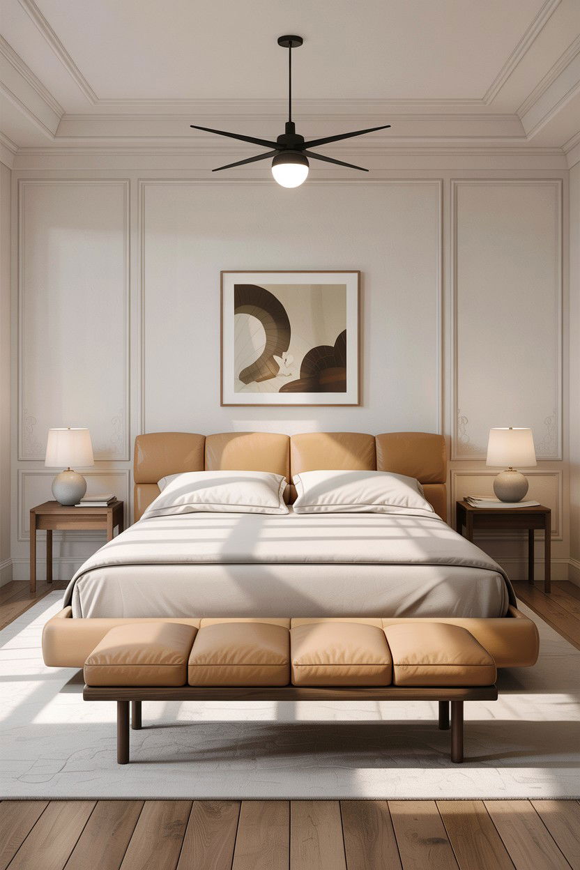 Minimalist Leather Bedroom - 30 leather bedroom ideas