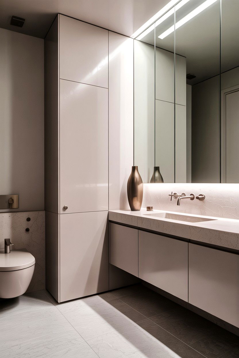 Minimalist Light Gray Bathroom - 30 gray bathroom ideas