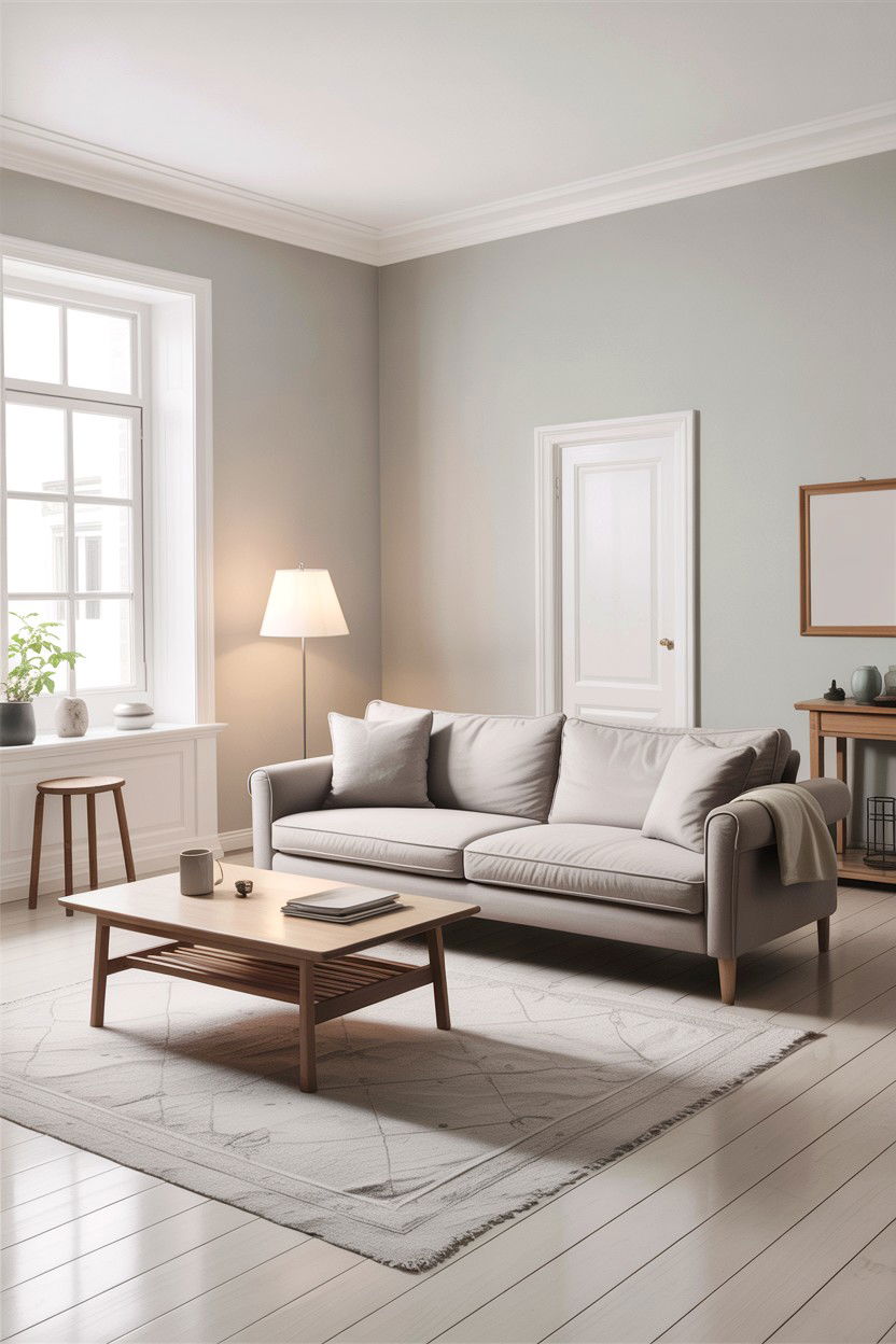 Minimalist Light Gray Living Room - 30 scandinavian gray living room ideas