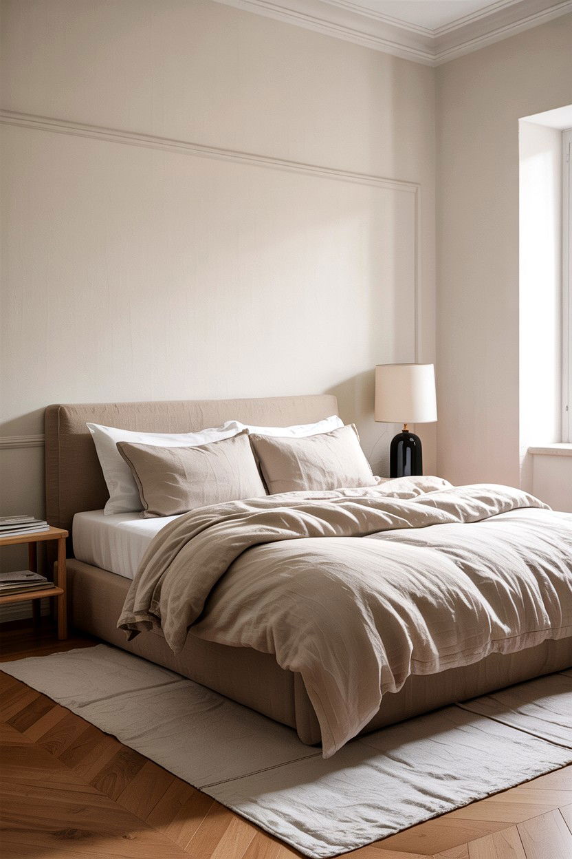 Minimalist Linen Bedroom - 30 linen bedroom ideas