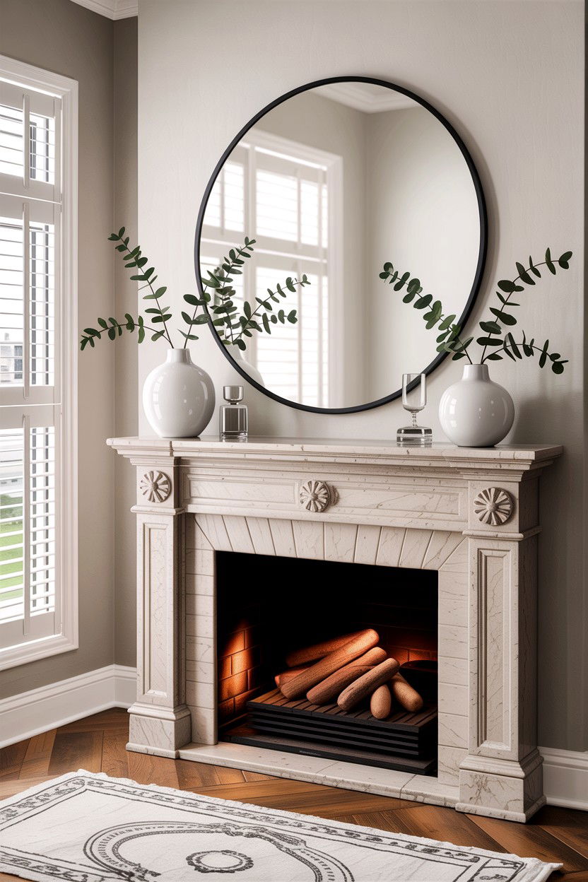 Minimalist Mantle Decor - 30 fixer upper living room ideas