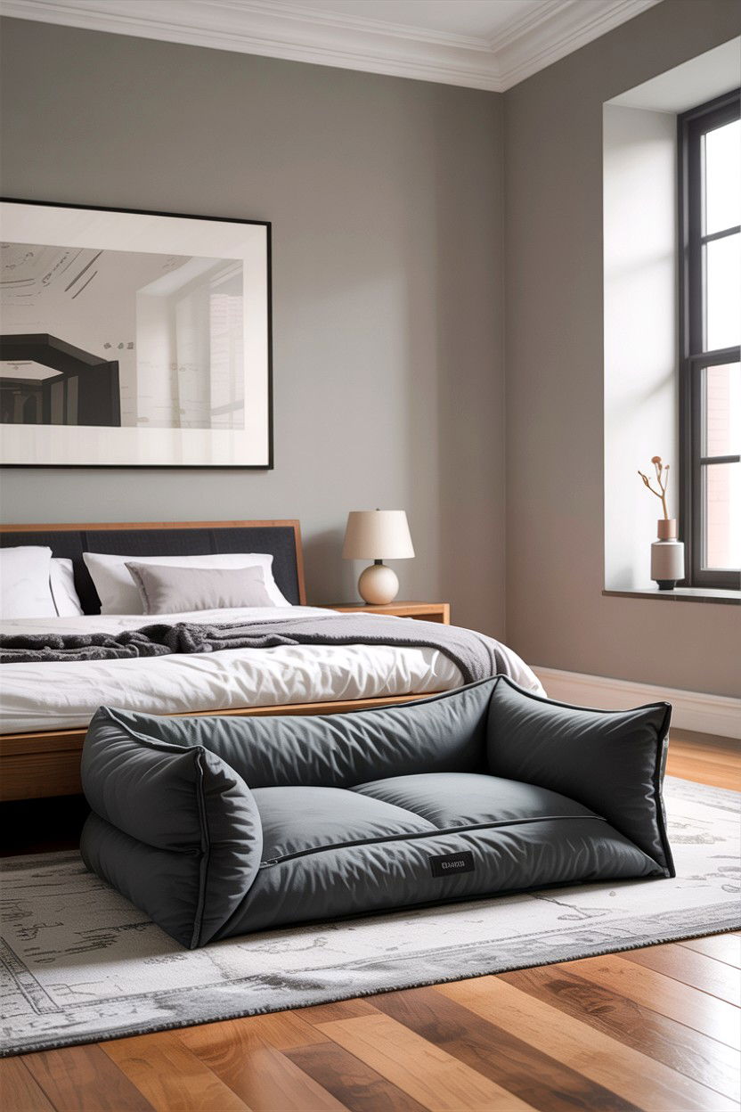 Minimalist Modern Dog Bolster - 30 dog bed bedroom ideas