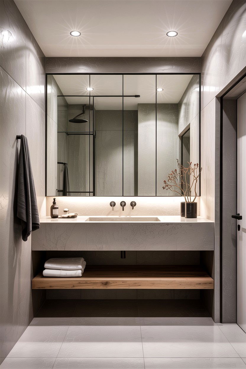 Minimalist Modern Industrial Bathroom - 30 industrial bathroom ideas