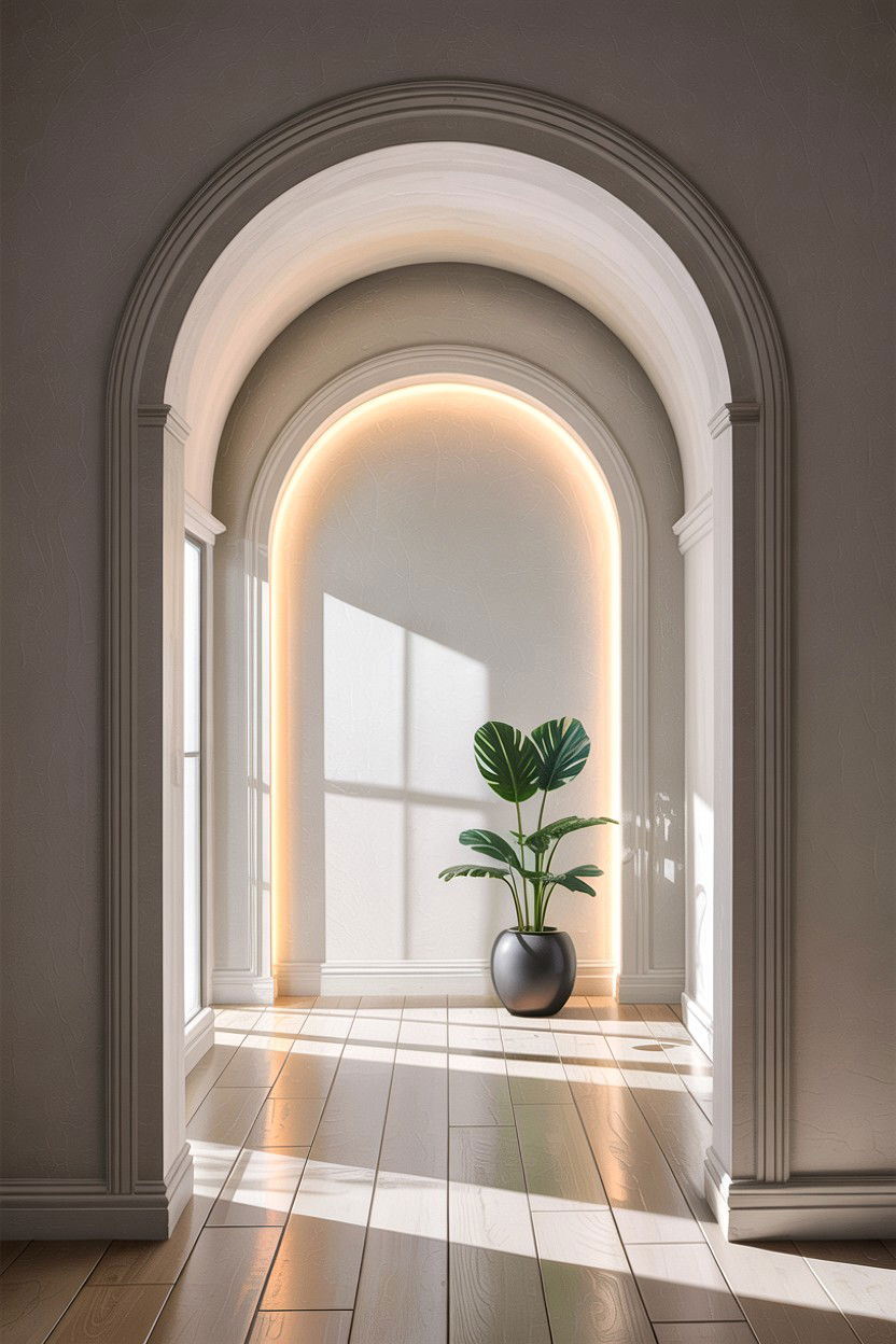 Minimalist Plaster Cove - 30 living room cove ceiling ideas