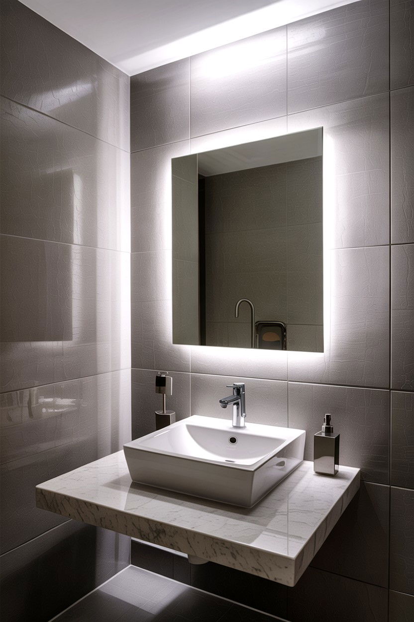 Minimalist Square Bathroom Mirror - 30 frameless bathroom mirror ideas