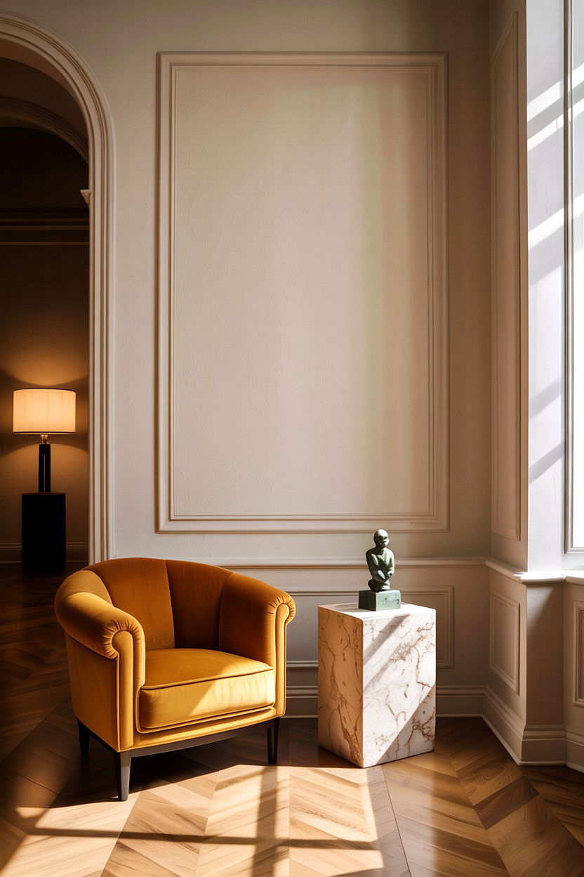 Minimalist Stone Plinth - 30 boutique hotel living room ideas