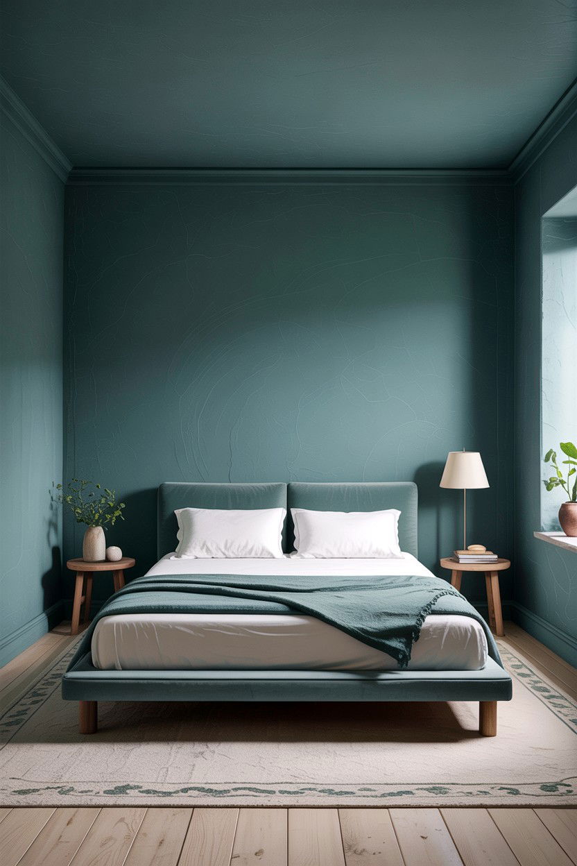 Minimalist Teal Bedroom - 30 teal bedroom design ideas