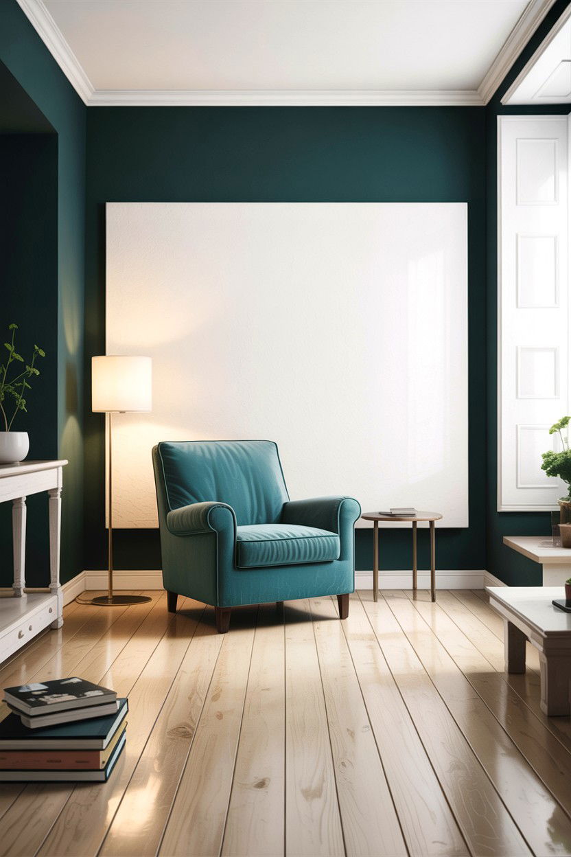 Minimalist Teal White Living Room - 30 teal and white living room ideas