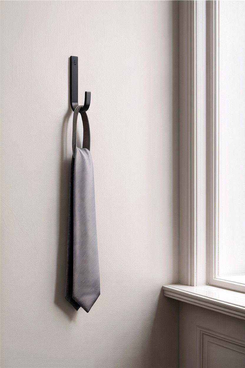 Minimalist Tie Hook - 30 bedroom tie storage ideas