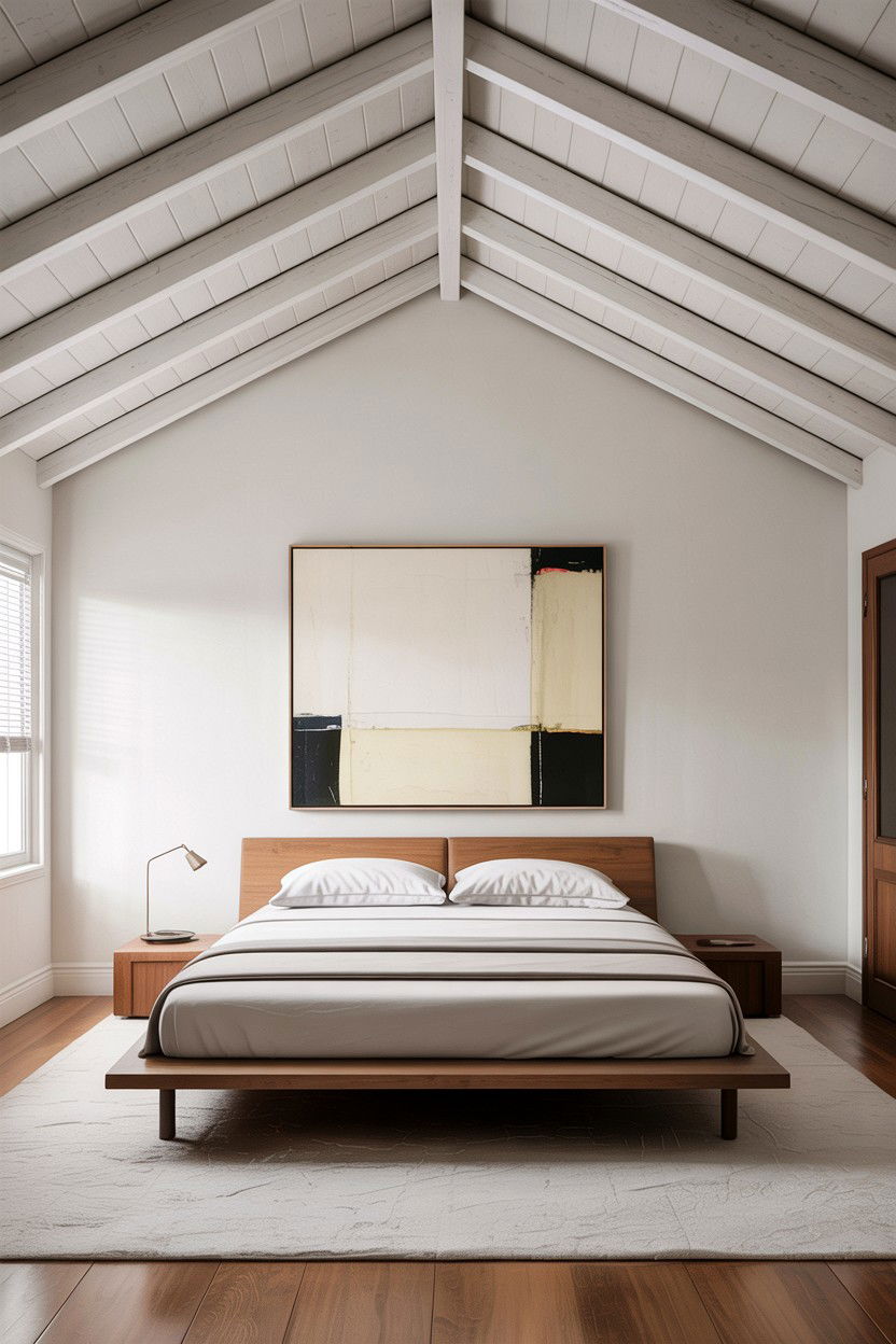 Minimalist Vaulted Ceiling Bedroom - 30 bedroom vaulted ceiling ideas