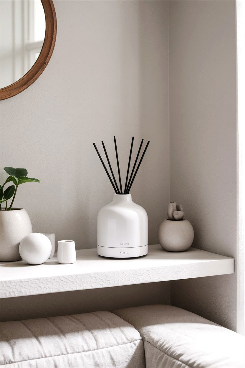 Minimalist White Diffuser - 30 living room diffusers