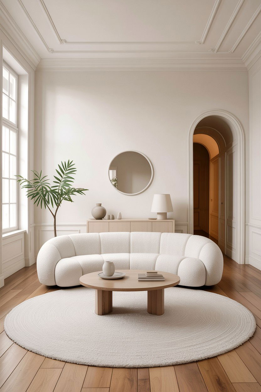 Minimalist White Living Room - 30 high ceiling living room ideas