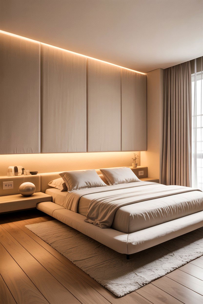 Minimalist Zen Beige Bedroom - 30 all beige bedroom ideas