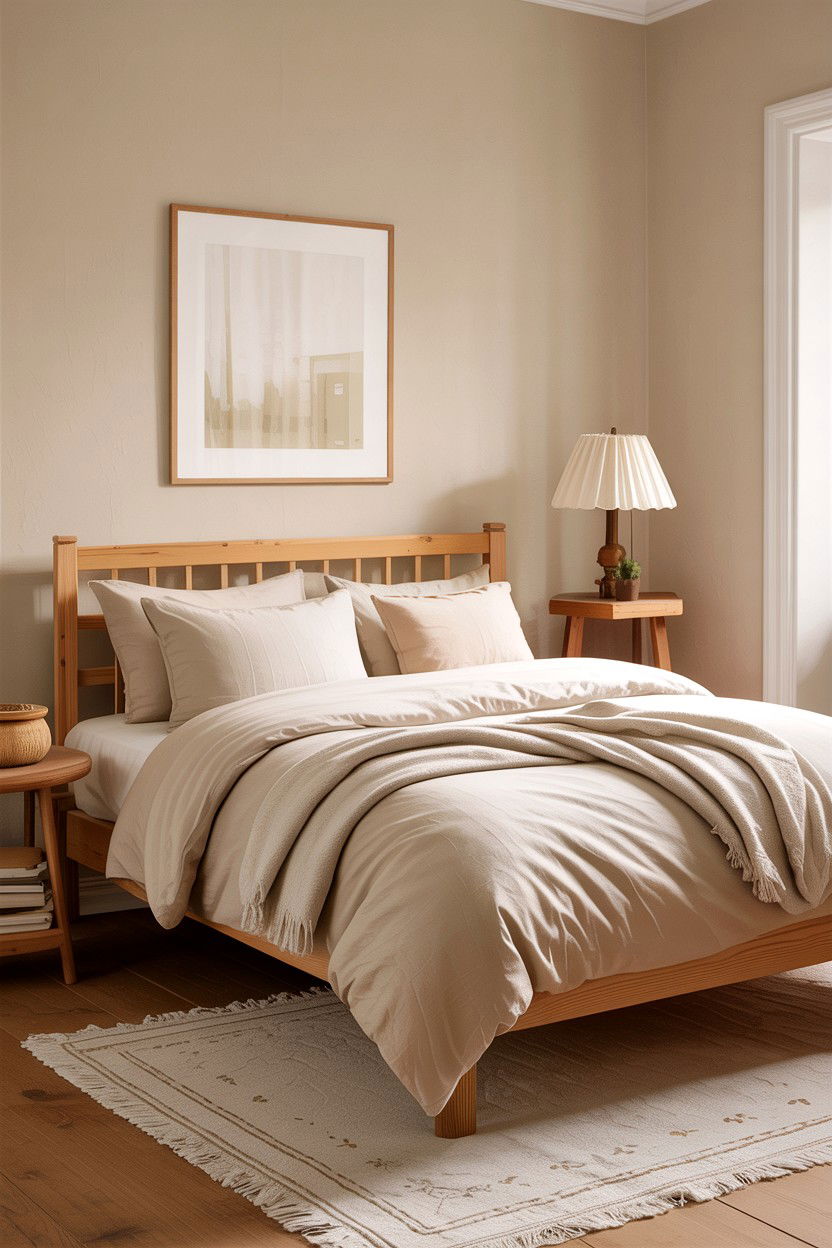 Minimalist beige bedding set - 30 bedroom bedding sets