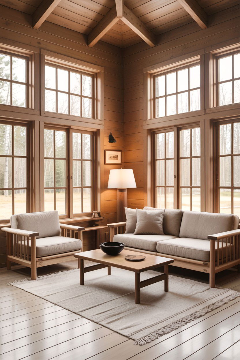 Minimalist cabin living room - 30 cabin living room ideas