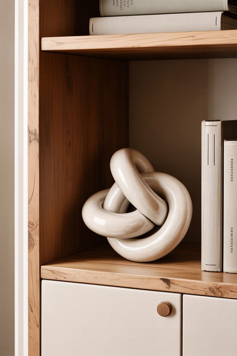 Minimalist ceramic knot - 30 living room figurines