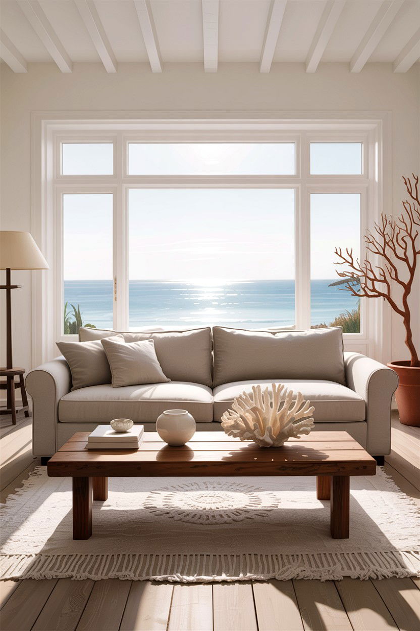 Minimalist coastal living room - 30 coastal chic living room ideas