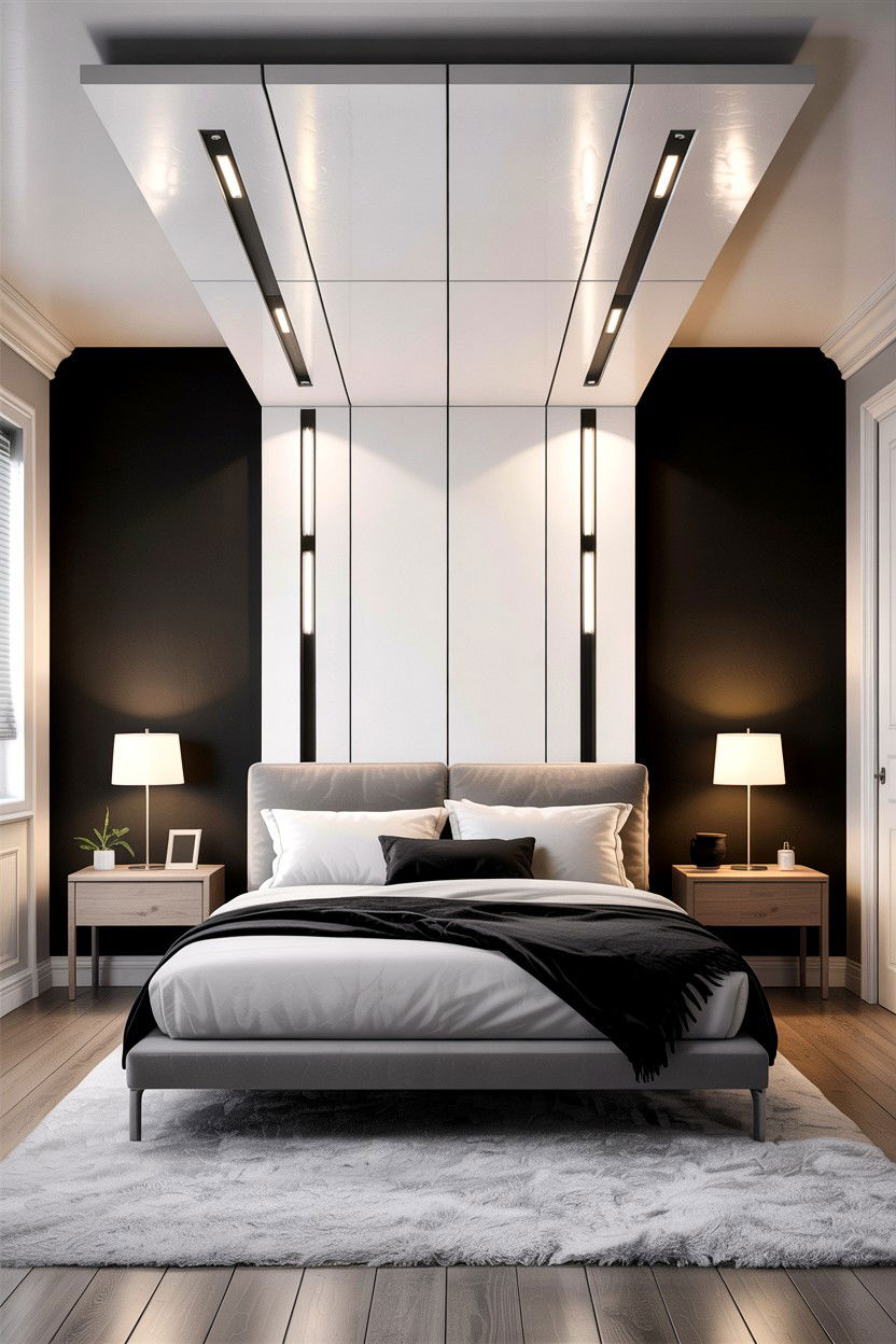 Minimalist drop ceiling - 30 bedroom false ceiling designs