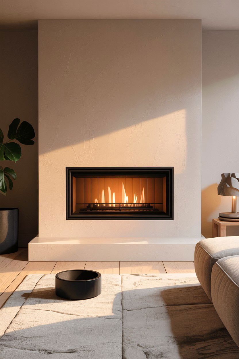 Minimalist fireplace insert - 30 living room fireplace insert ideas