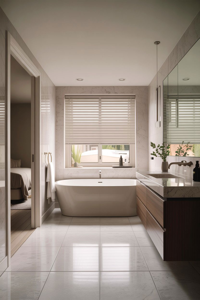 Minimalist master ensuite - 30 architect designed bathroom ideas