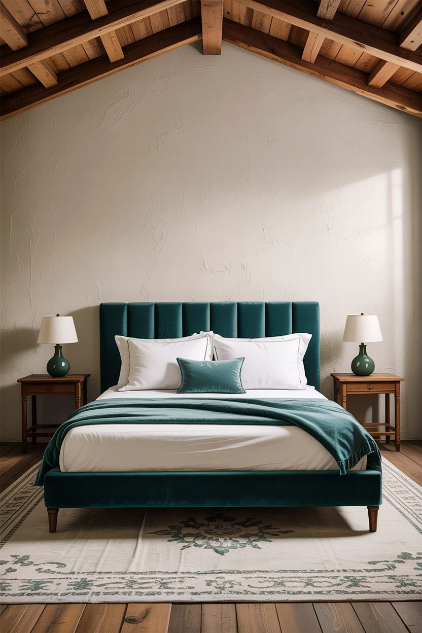 Minimalist rustic teal bedroom - 30 rustic teal bedroom ideas