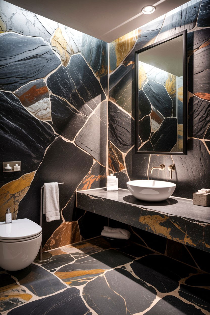 Minimalist stone bathroom - 30 Japanese bathroom ideas