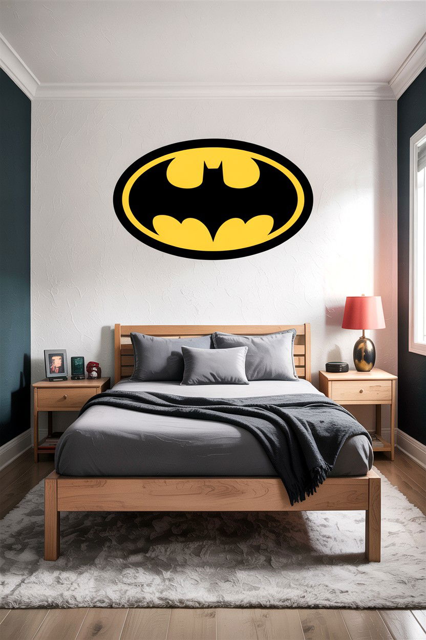 Minimalist superhero room - 30 comic book bedroom ideas
