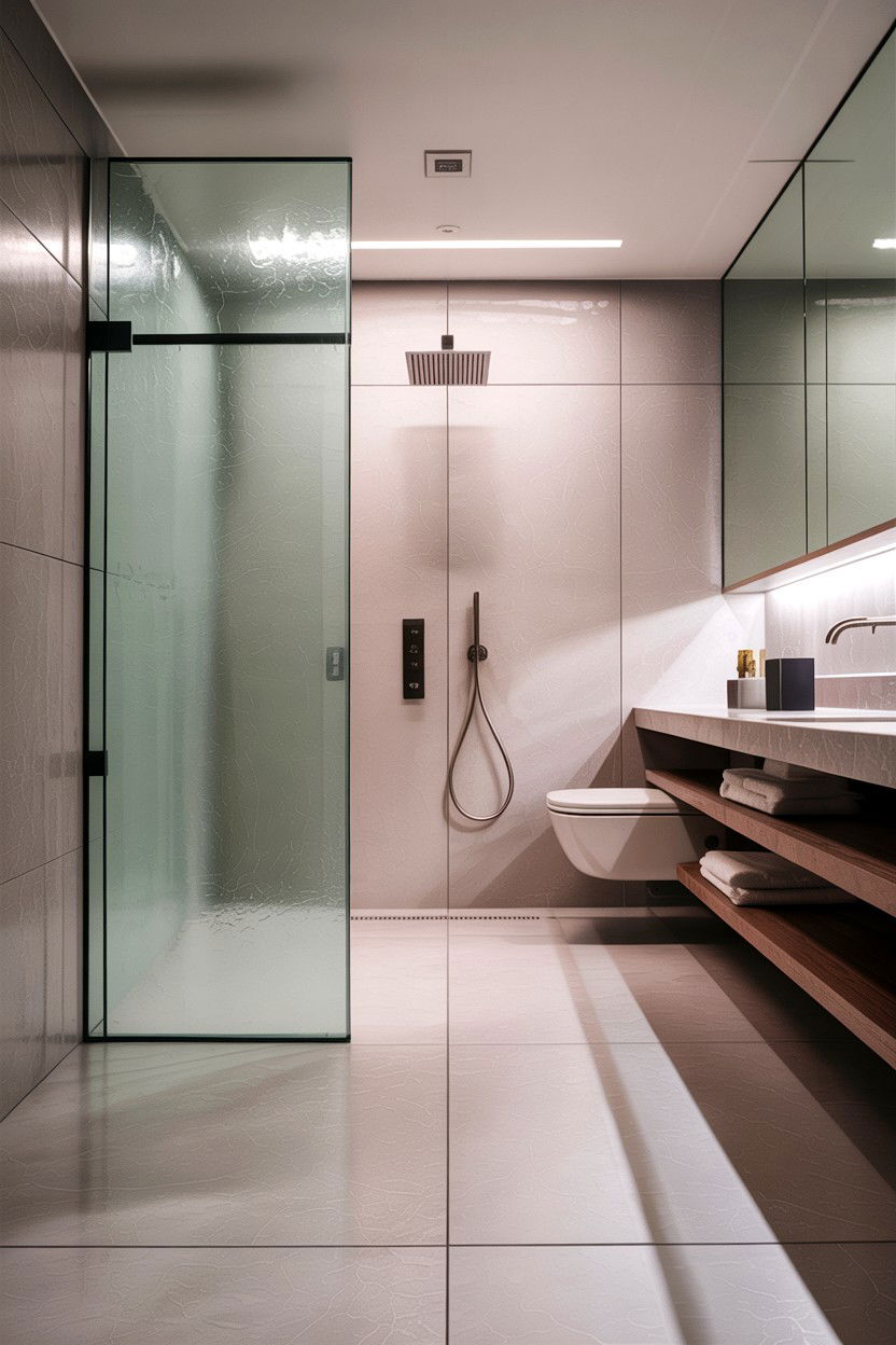 Minimalist wet room - 30 inspiring bathroom ideas