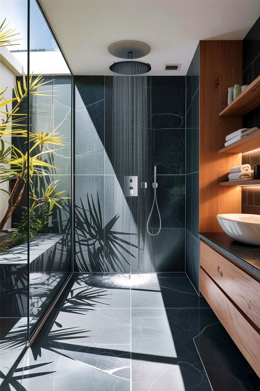 Minimalist wet room - 30 Hansgrohe bathroom ideas