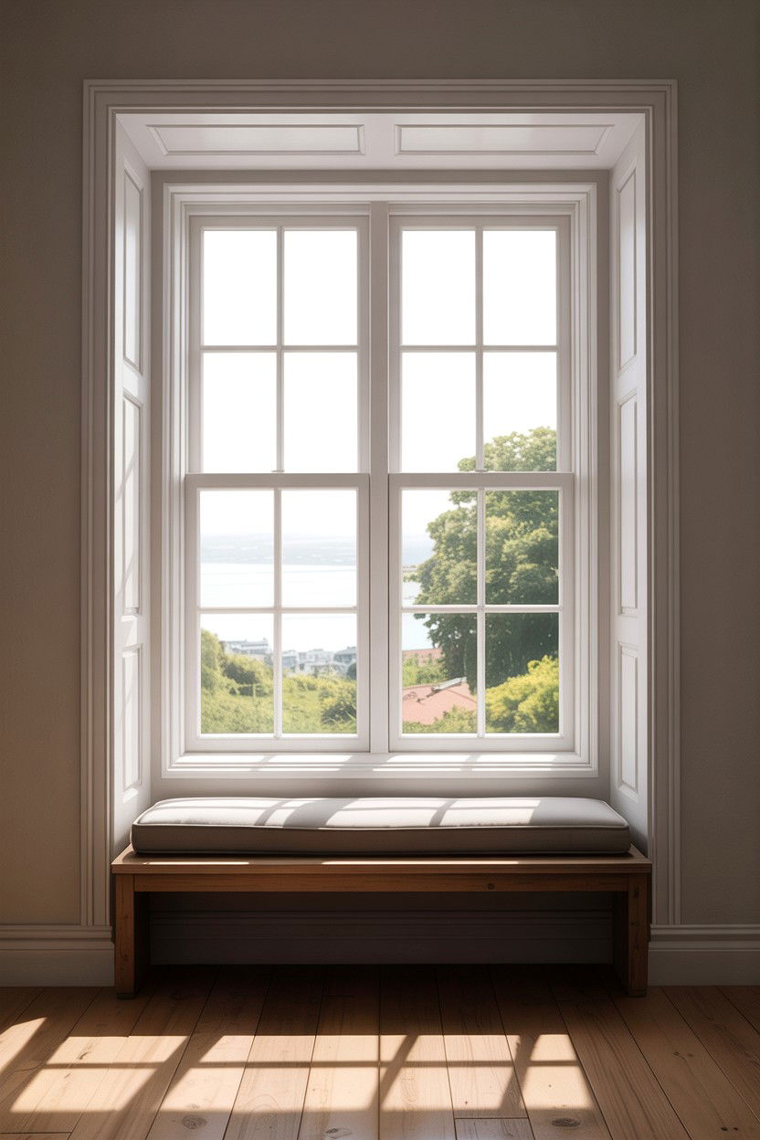 Minimalist window seat - 30 bedroom window seat ideas