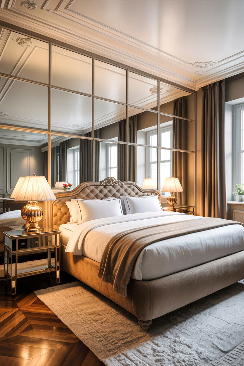 Mirror Wall - 30 boutique hotel bedroom ideas