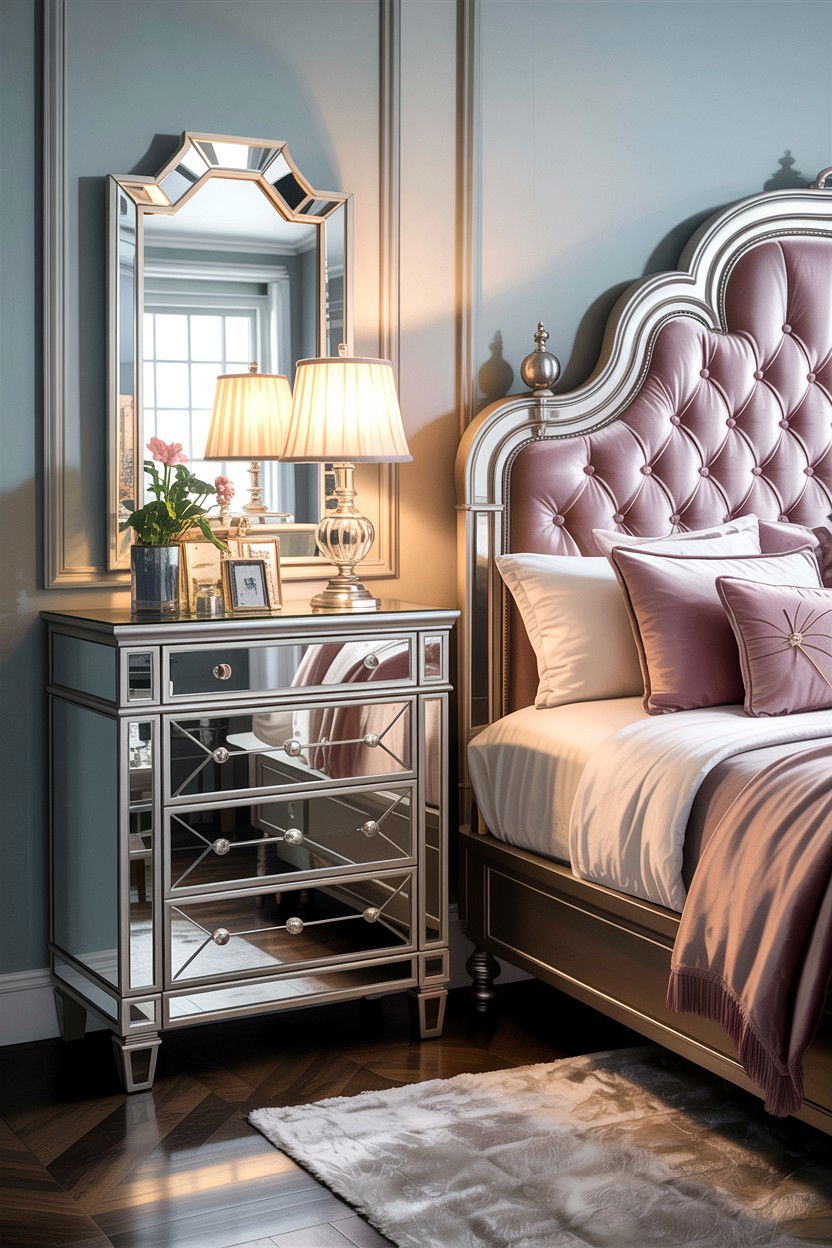 Mirrored Bedroom Furniture - 30 dramatic bedroom ideas