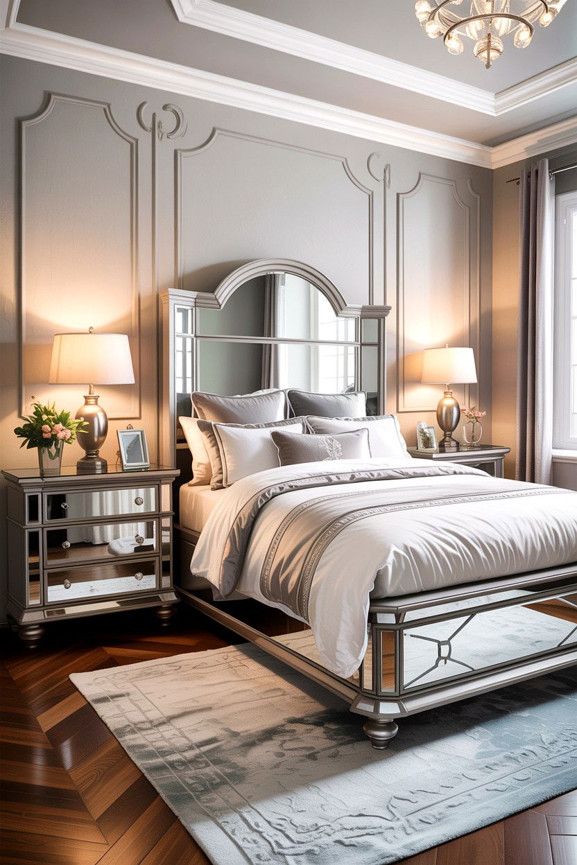 Mirrored Bedroom Furniture - 30 Hollywood bedroom ideas