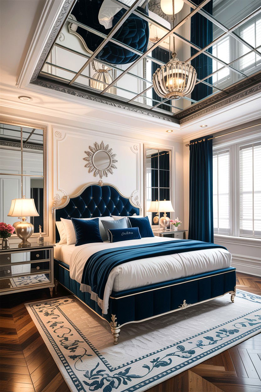 Mirrored Ceiling - 30 bedroom ceiling designs