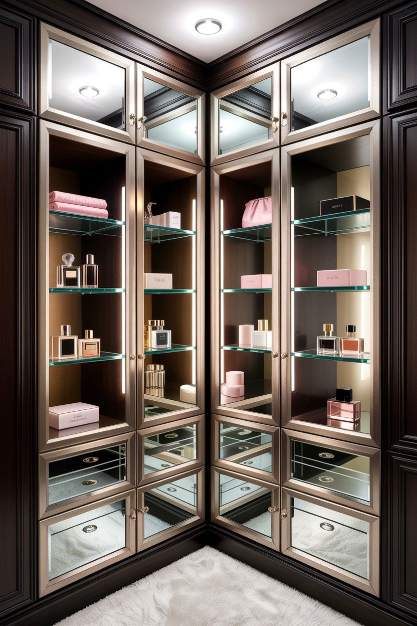 Mirrored Closet Shelving - 30 bedroom closet shelving ideas