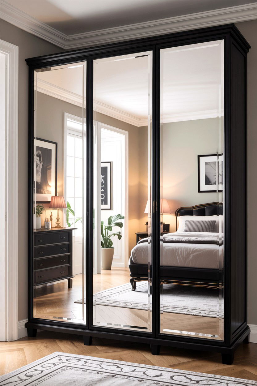 Mirrored Wardrobe - 30 bedroom wardrobes