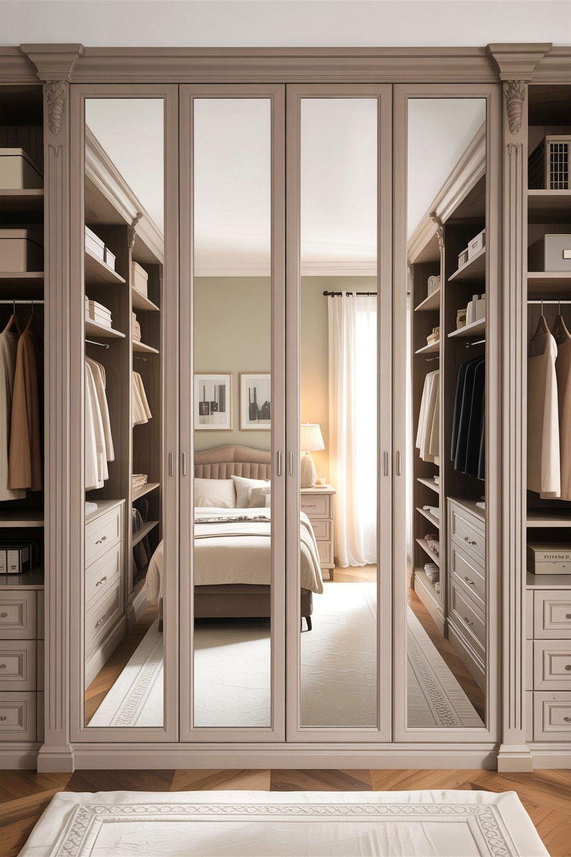 Mirrored closet system - 30 bedroom closet systems