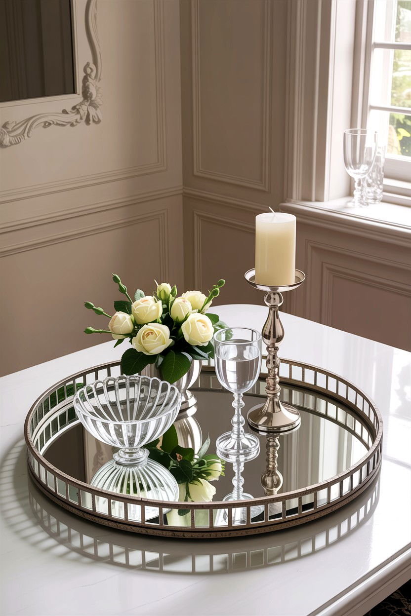 Mirrored tray decor - 30 living room decorative trays