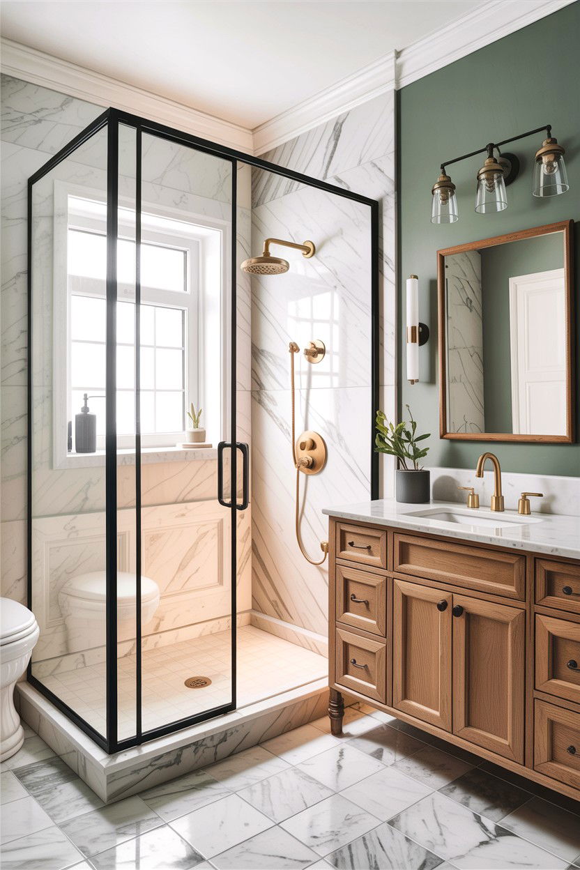 Mixed Metal Bathroom Fixtures - 30 bathroom balance ideas