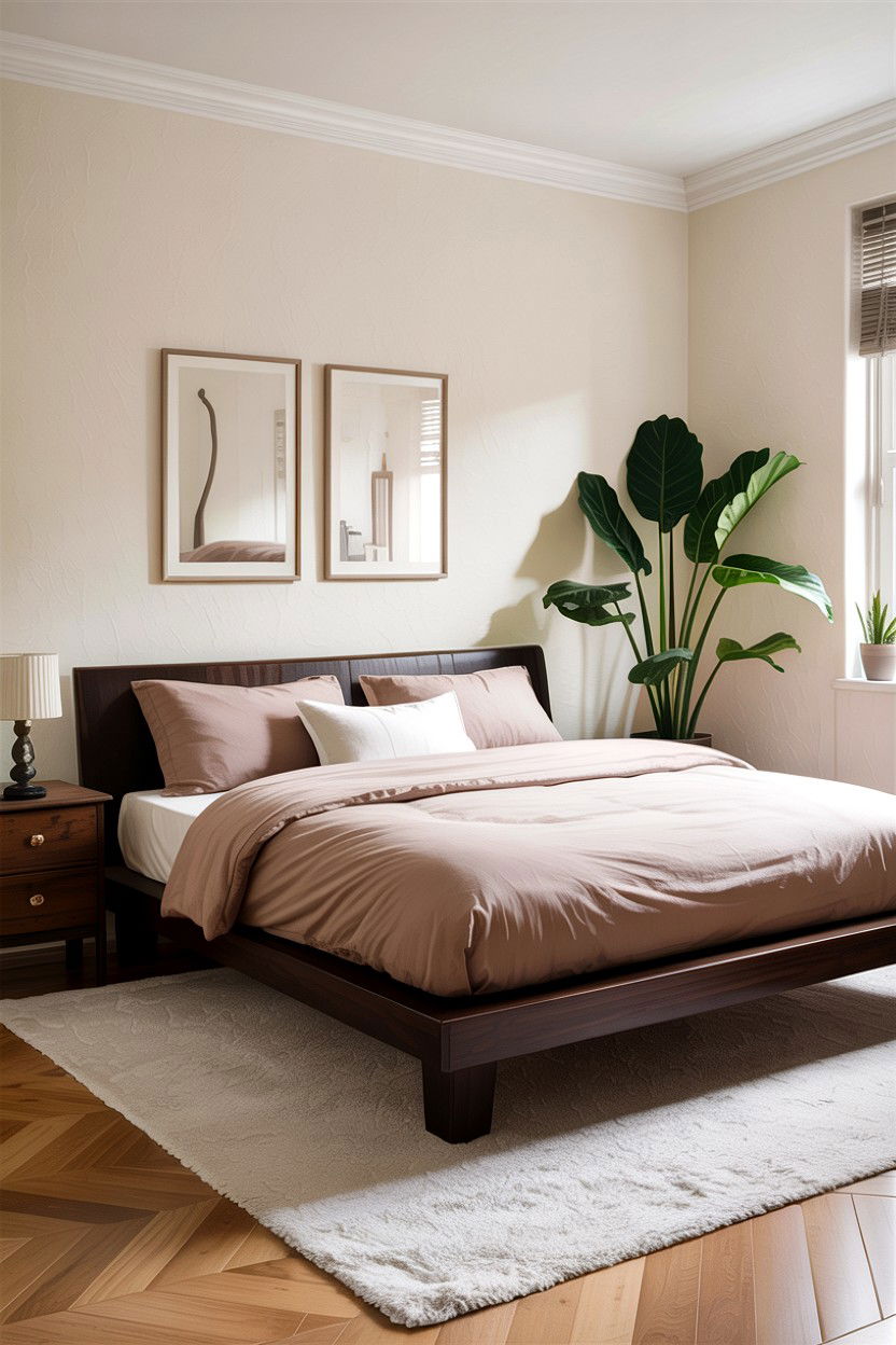 Mocha Minimalist Bedroom - 30 warm brown bedroom ideas