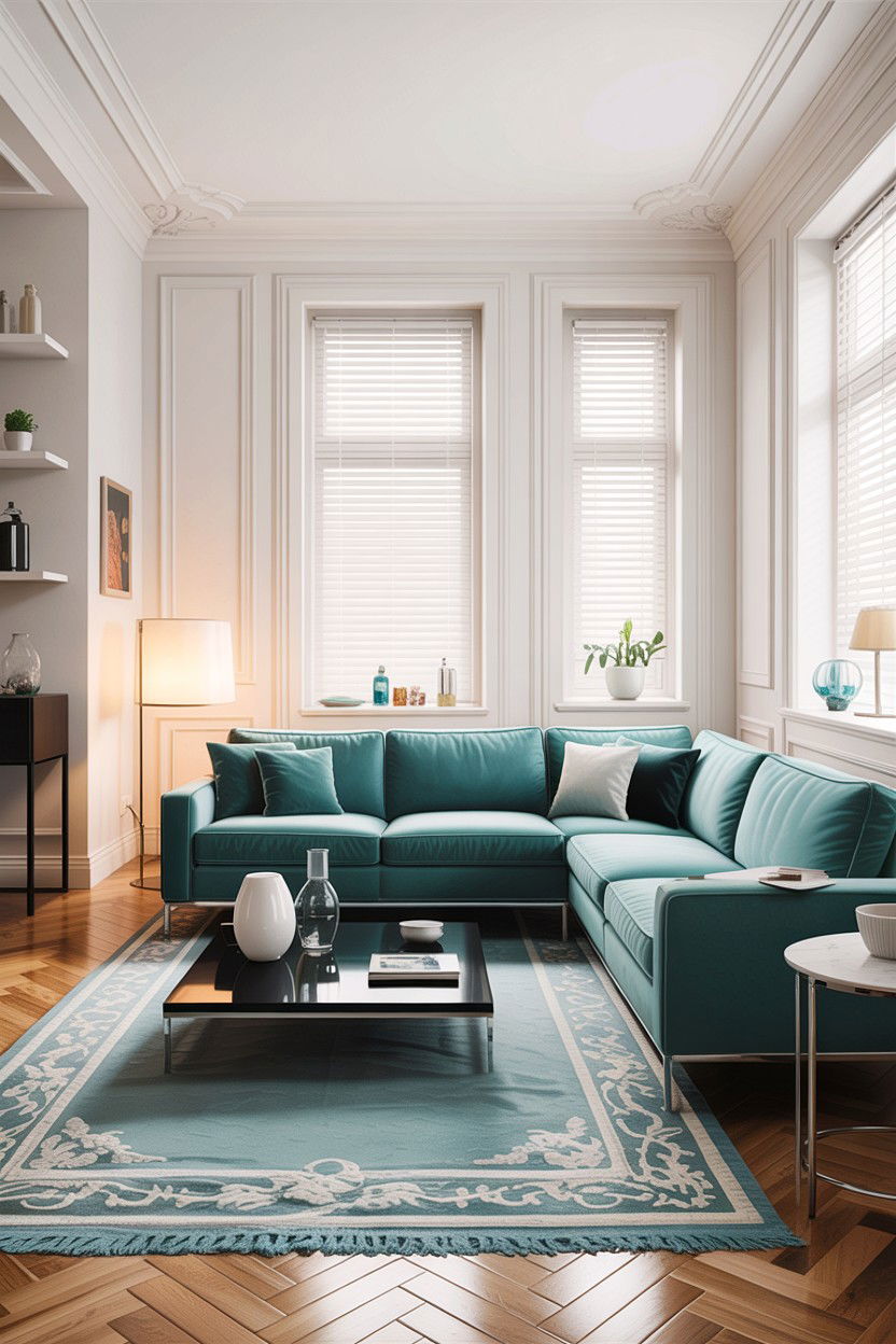 Modern Aqua Living Room - 30 aqua living room ideas