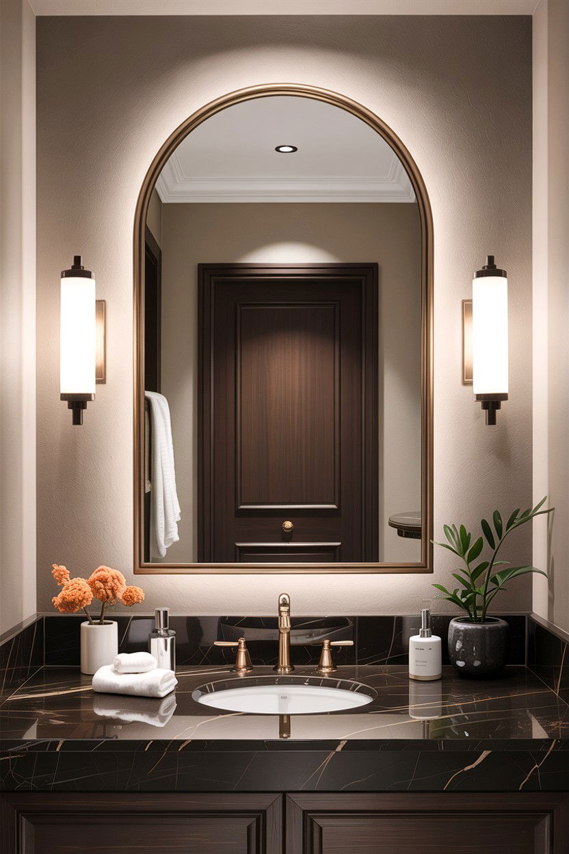 Modern Arched Bathroom Mirror - 30 arched bathroom mirror ideas