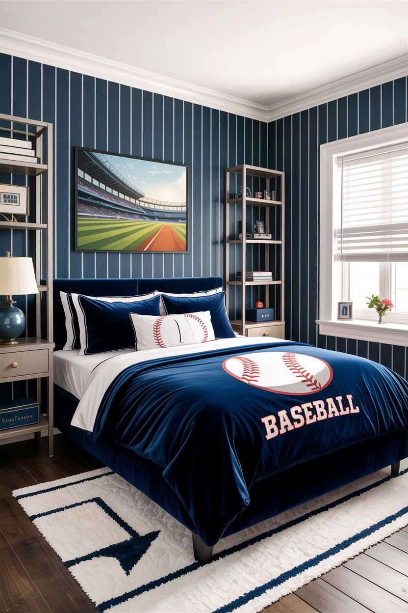 Modern Baseball Bedroom - 30 baseball bedroom ideas