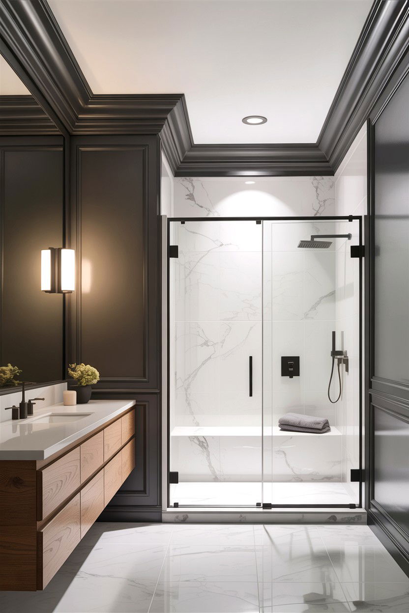 Modern Bathroom Crown Molding - 30 bathroom crown molding ideas