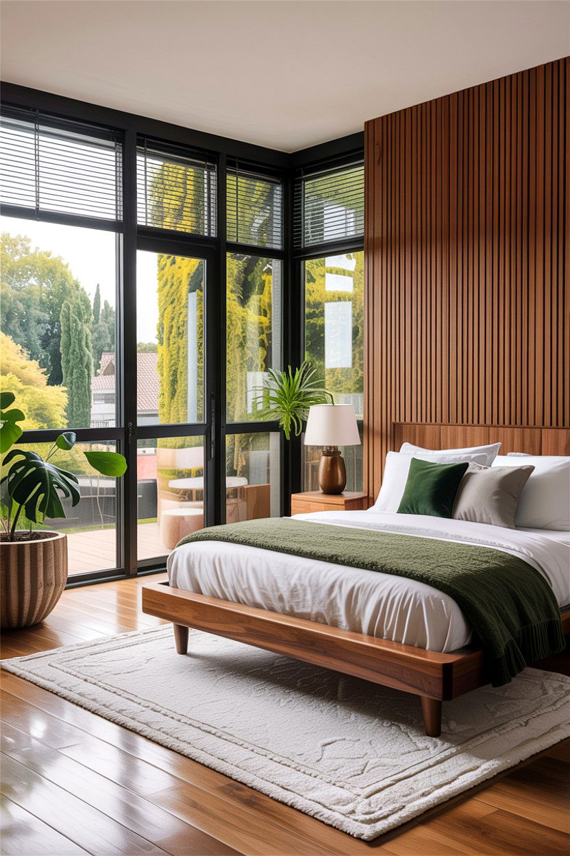 Modern Biophilic Bedroom - 30 forest bedroom ideas
