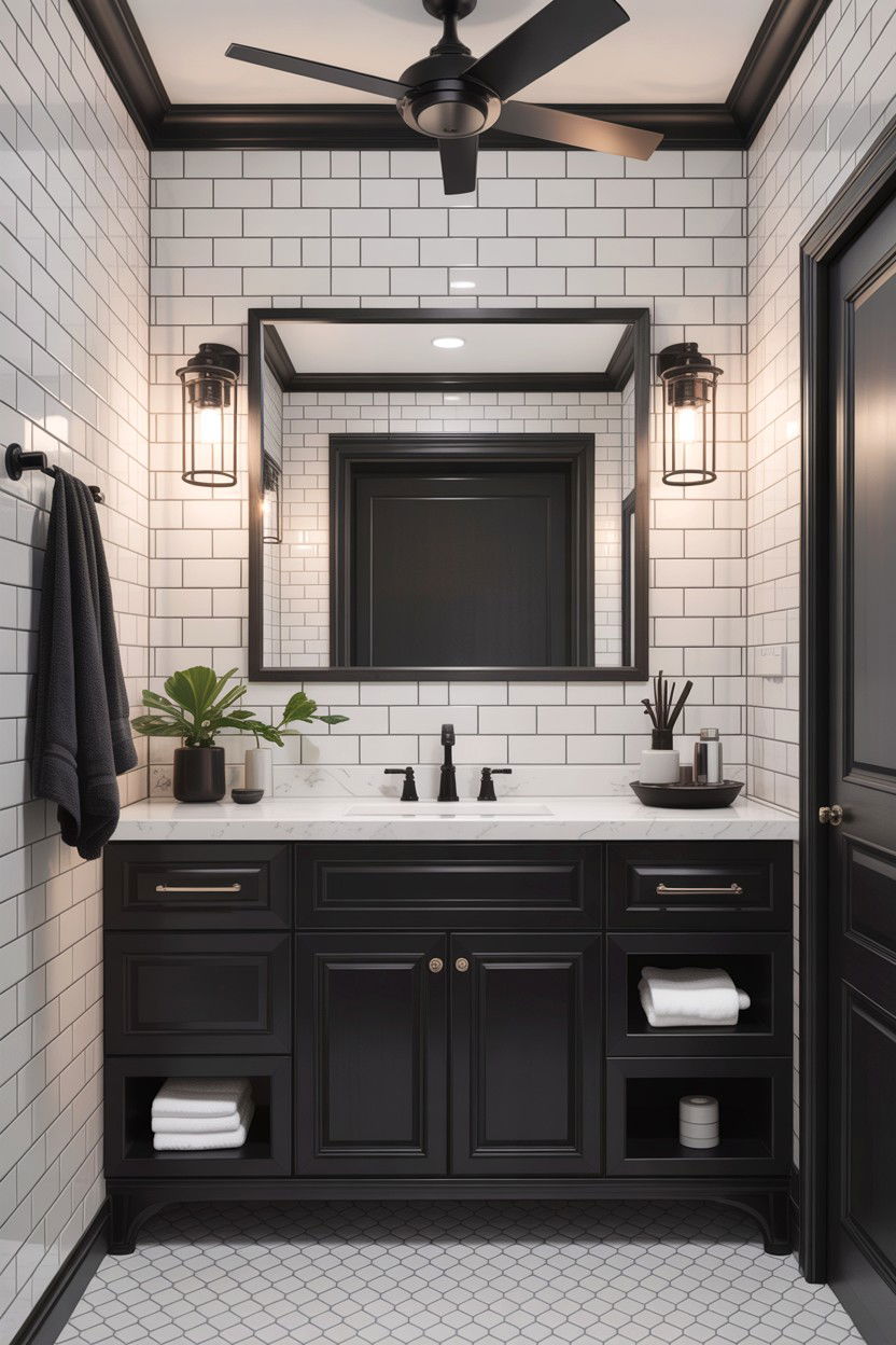 Modern Black Bathroom Fan - 30 bathroom ceiling fan ideas