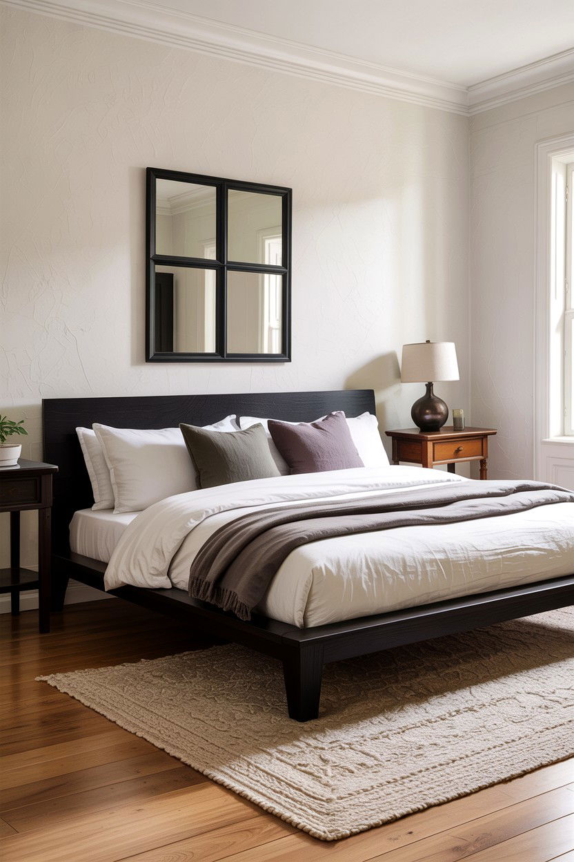 Modern Black Platform Bed - 30 bedroom black furniture ideas