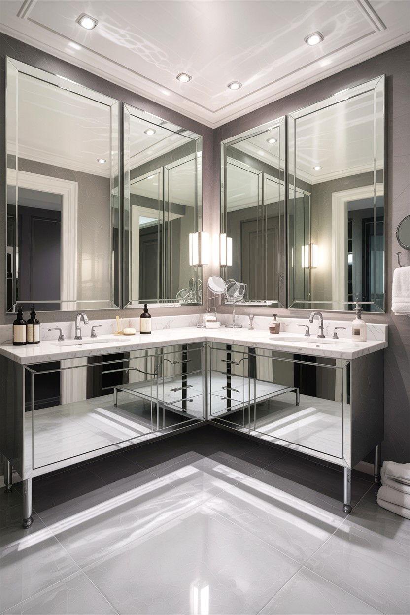 Modern Chrome Bathroom - 30 chrome bathroom ideas