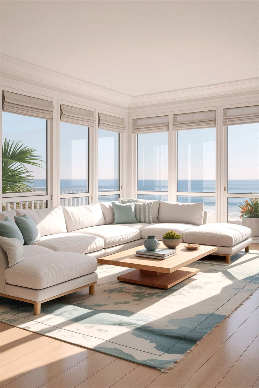 Modern Coastal Living Room - 30 beach house living room ideas