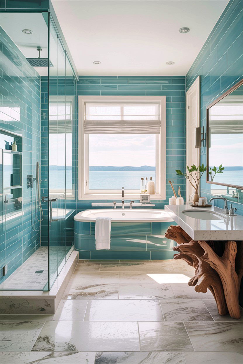 Modern Coastal Master Suite - 30 Hampton bathroom ideas